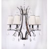 Хрустальная подвесная люстра Lumina Deco Glamour LDP 66247-6 WT+CHR