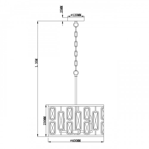 Подвесной светильник ESCADA 2102/4S Chrome