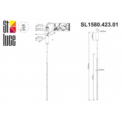 Светильник подвесной ST Luce RALIO SL1580.423.01