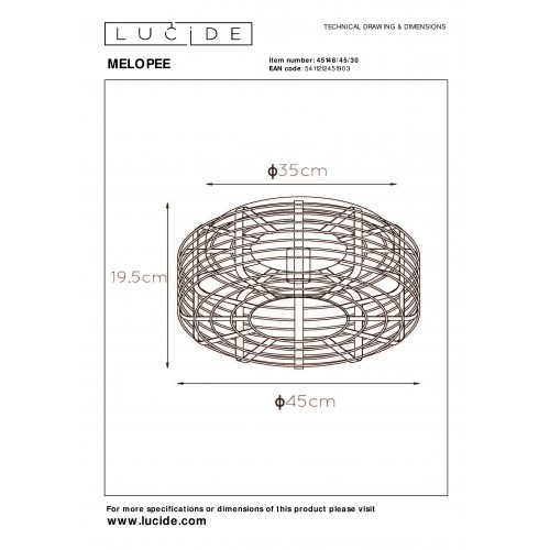 Потолочный светильник Lucide MELOPEE 45148/45/30