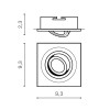 Светильник встраиваемый Azzardo Caro Square AZ2435