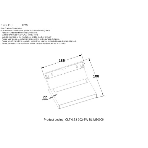 Светильник трековый магнитный Crystal Lux CLT 0.33 002 6W BL M3000K