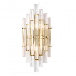 Бра Crystal Lux SARAGOSA SARAGOSA AP2 BRASS/TRANSPARENTE