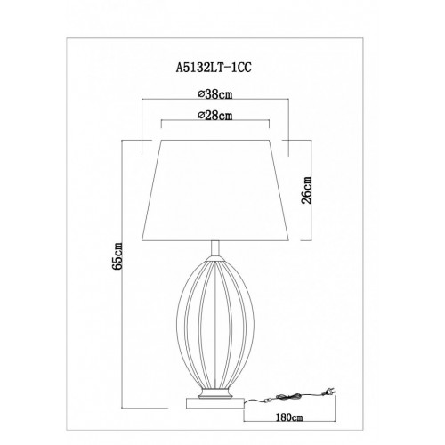 Настольная лампа Arte Lamp BEVERLY A5132LT-1CC