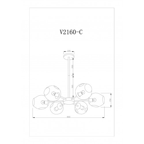 Люстра потолочная Moderli V2160-C