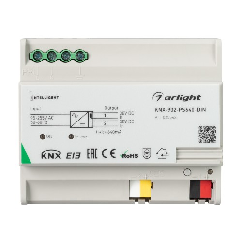 INTELLIGENT ARLIGHT Блок питания шины KNX-902-PS640-DIN (230V, 640mA) (IARL, -)