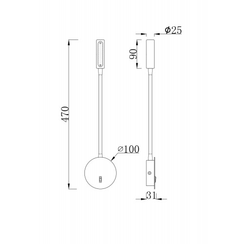 Бра Maytoni Stem C035WL-L3B3K